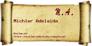 Michler Adelaida névjegykártya